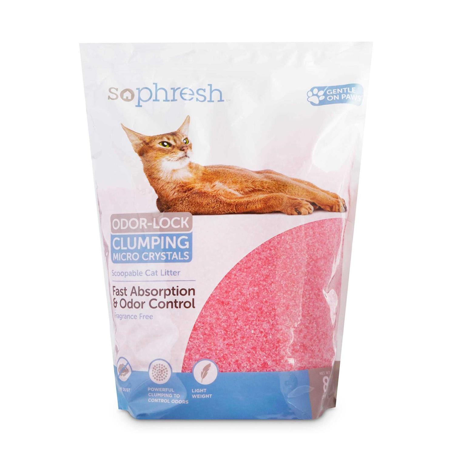 So Phresh Scoopable Odor-Lock Clumping Micro Crystal Cat Litter Silica