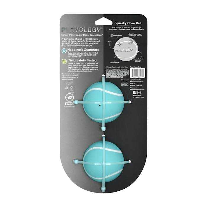 Playology Squeaky Chew Ball Dog Toy