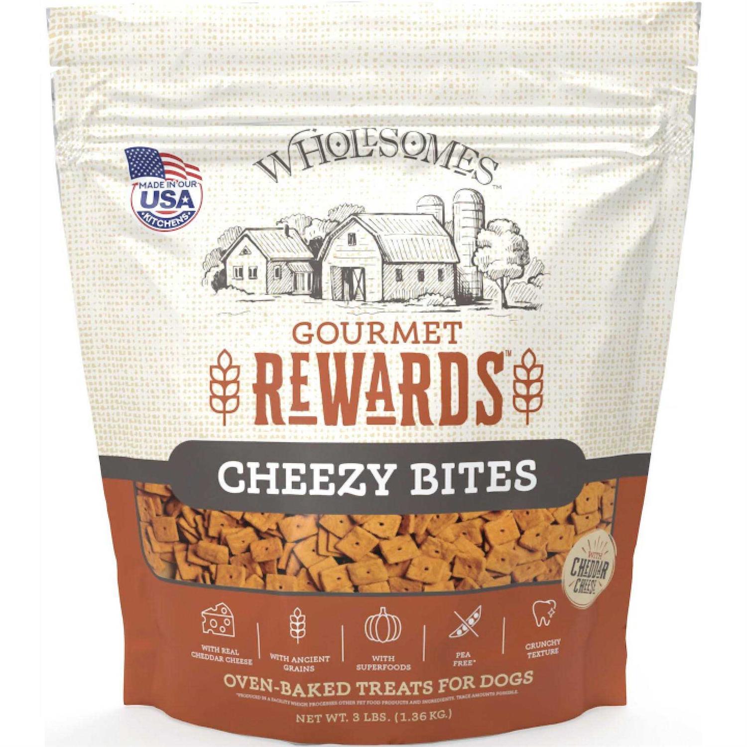 Wholesomes Gourmet Rewards Cheezy Bites Dog Treats