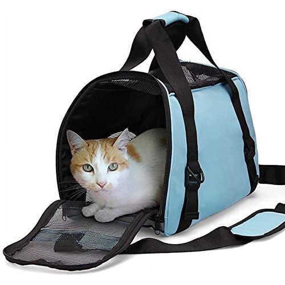 ZaneSun Cat Carrier,Soft-Sided Pet Travel Carrier for Cats,Dogs Puppy Comfort Portable Foldable Pet Bag Airline Approved