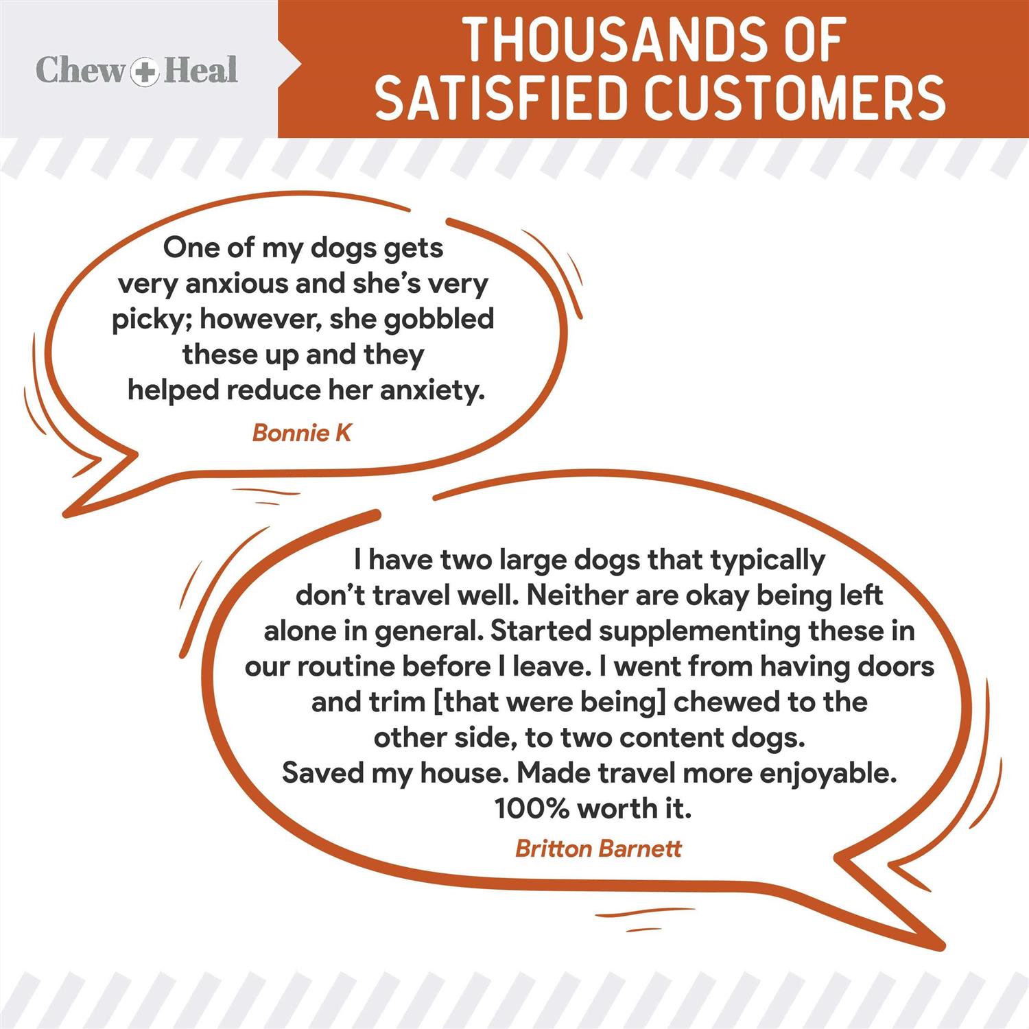 Chew + Heal Dogs Anxiety & Stress Calming Soft Chews