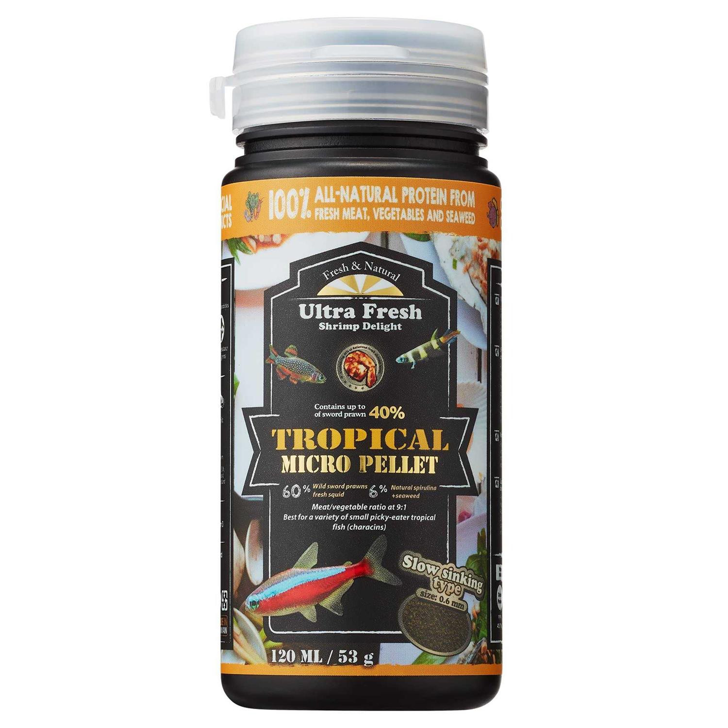 Ultra Fresh Tetra Fish Food Slow Sinking All Natural Ingredients