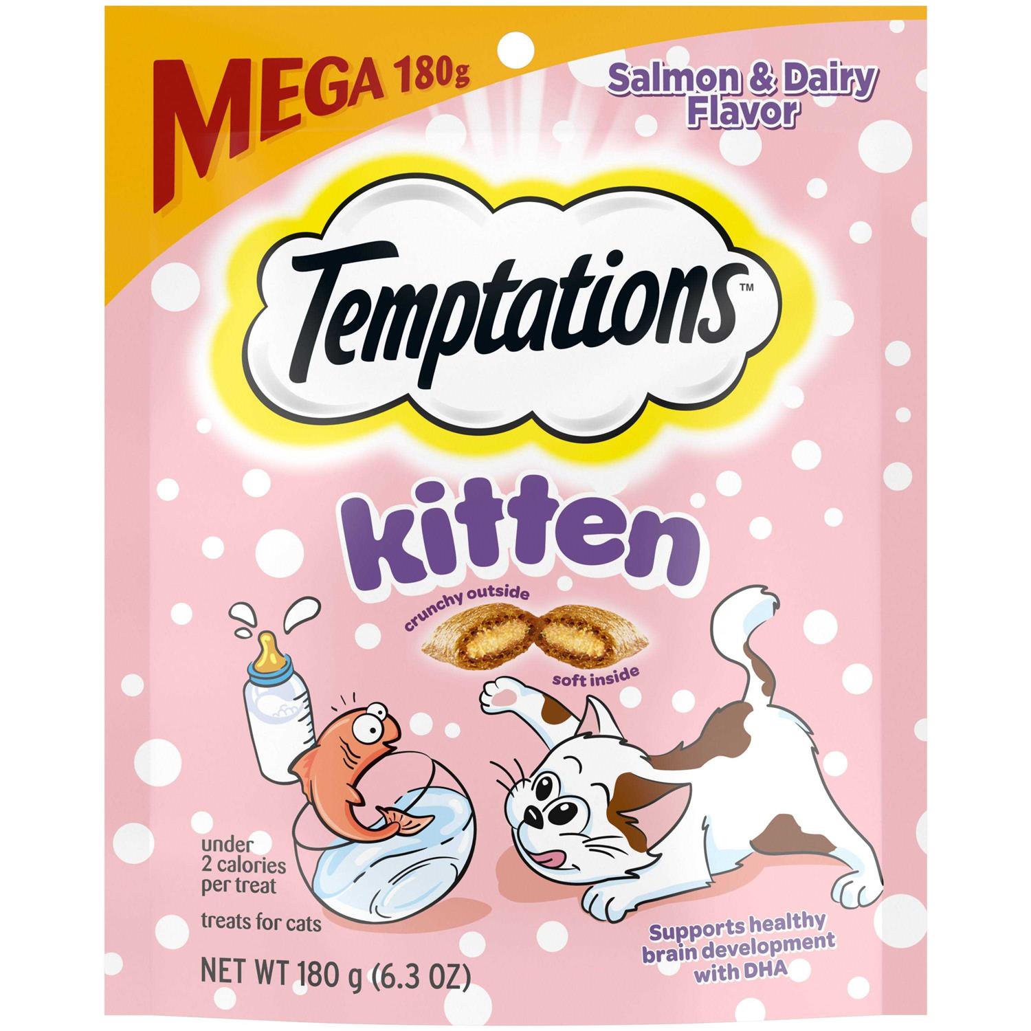 Temptations Crunchy and Soft Kitten Treats Dairy Flavor