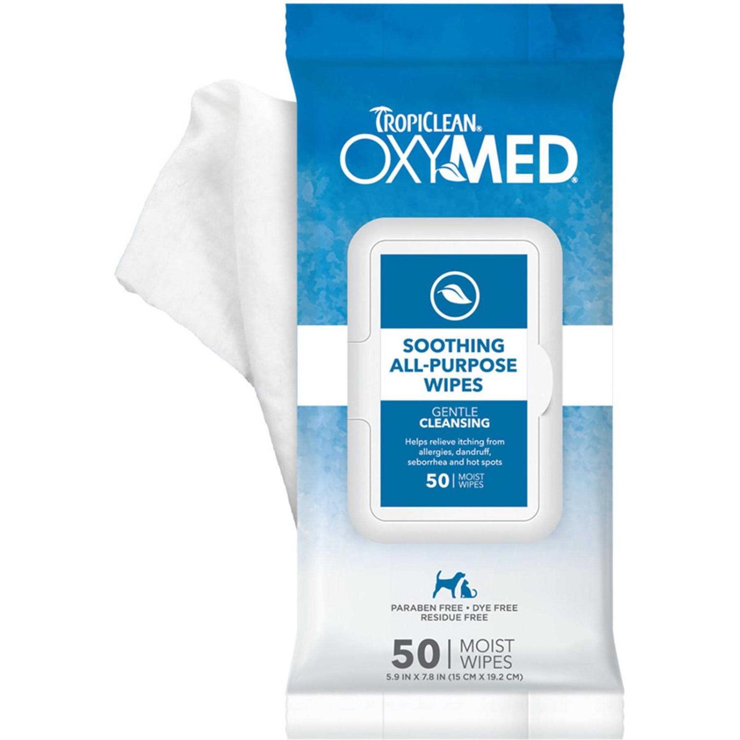 Tropiclean OxyMed Soothing Allergy Relief Wipes