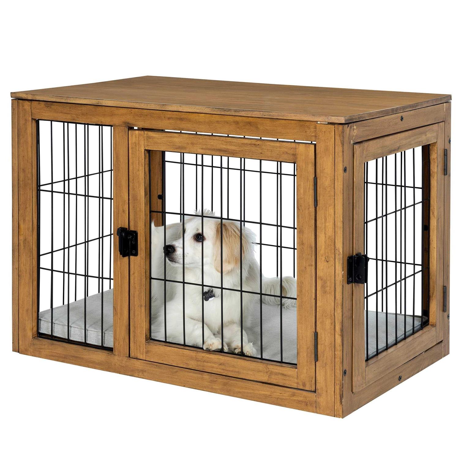 Petmaker Furniture-Style Dog Crate with Double Doors