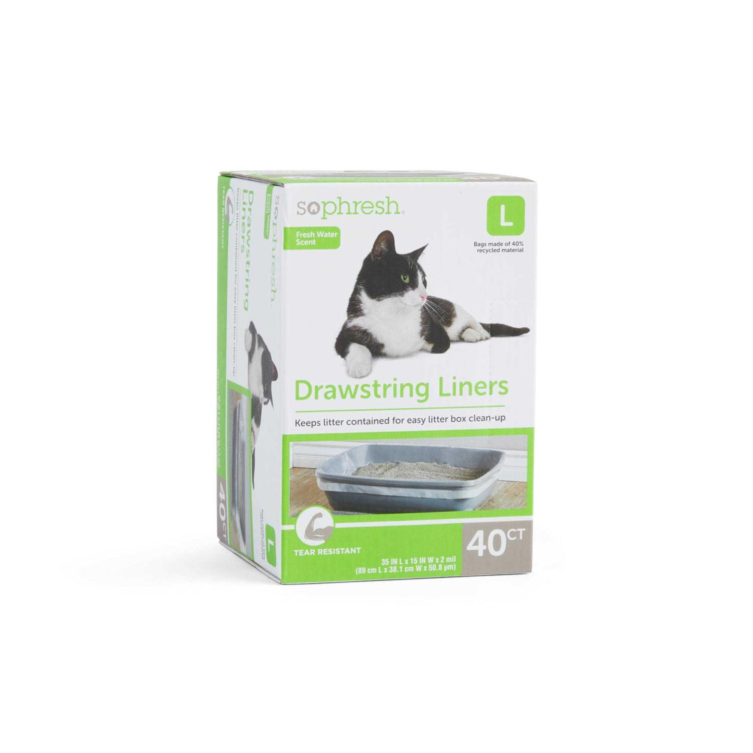 So Phresh Drawstring Cat Litter Box Liners