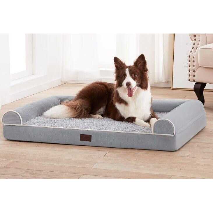 WESTERN HOME Orthopedic Dog Beds for Large Dogs, Foam Pet Sofa with Waterproof Lining, Removable Washable Cover and Nonskid Bottom