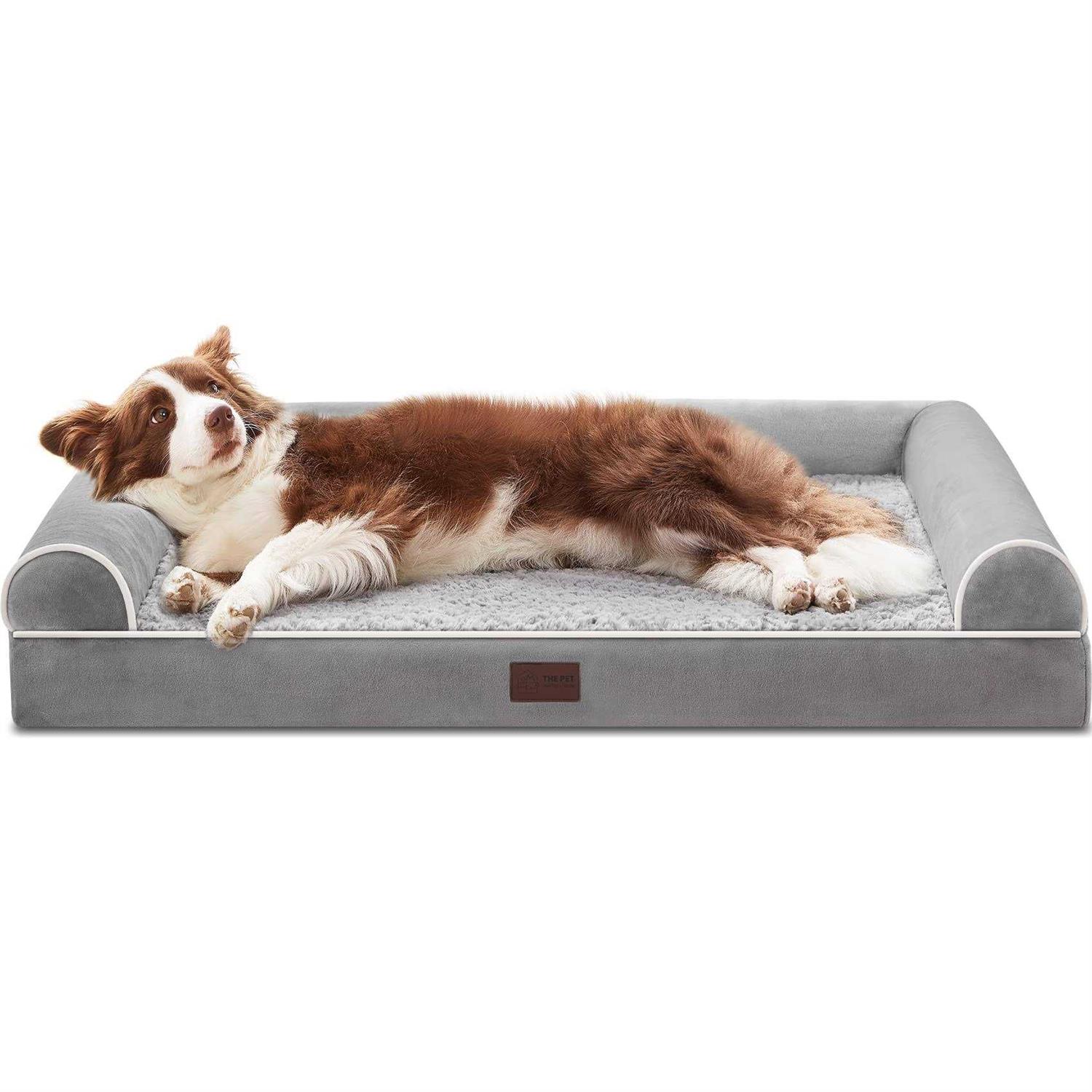 WESTERN HOME Orthopedic Dog Beds for Large Dogs, Foam Pet Sofa with Waterproof Lining, Removable Washable Cover and Nonskid Bottom