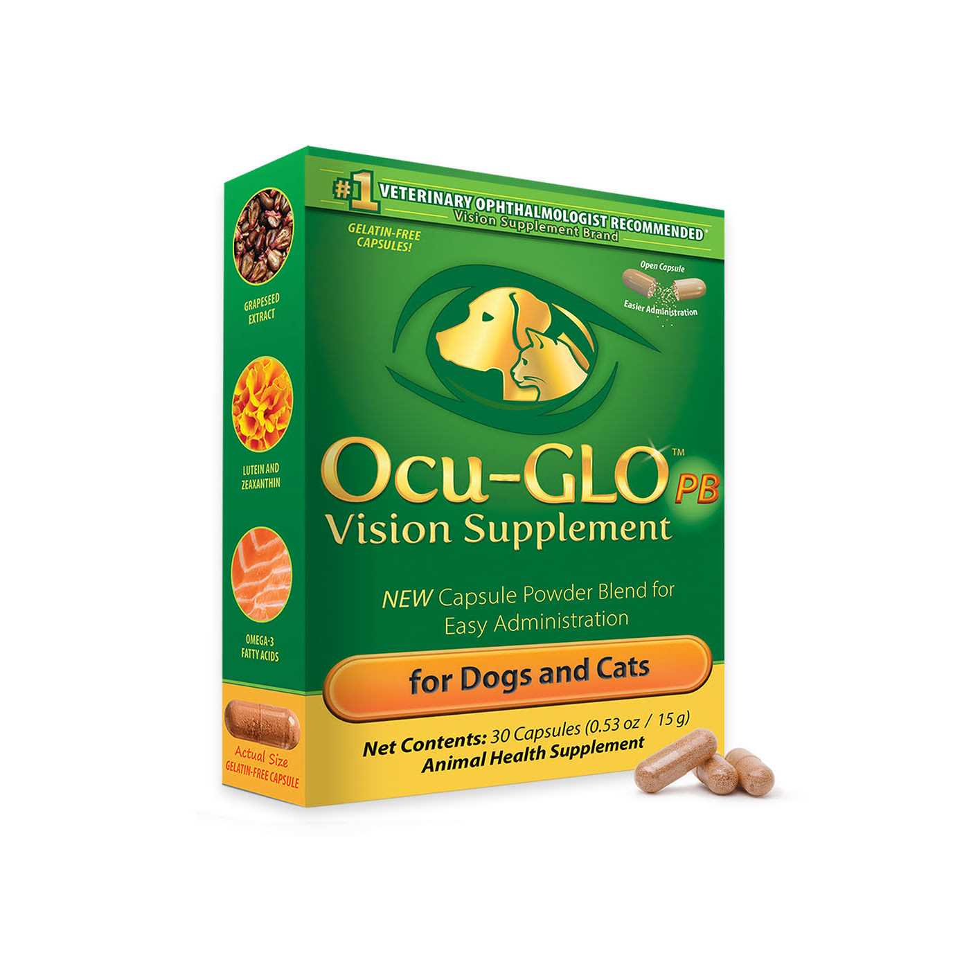 Ocu-GLO Powder Blend Vision Supplement for Medium to Large Dogs