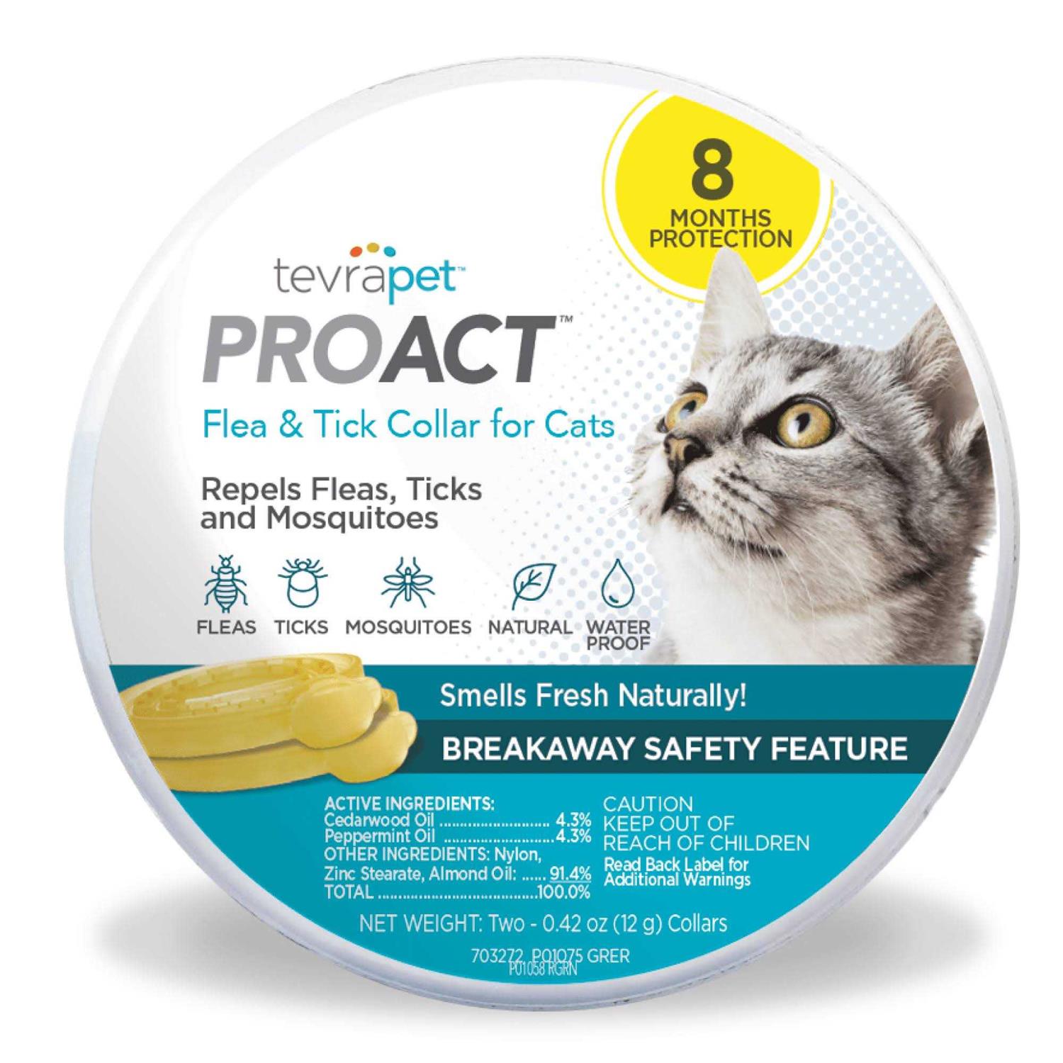 TevraPet Activate II Flea & Tick Collar for Cats