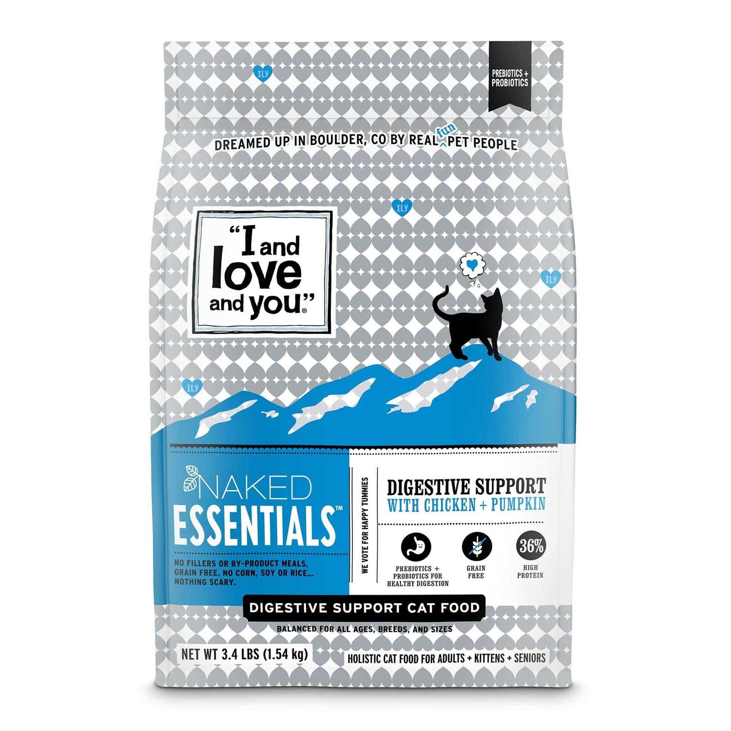 I and Love and You Naked Essentials Digestive Support Chicken & Pumpkin Dry Cat Food