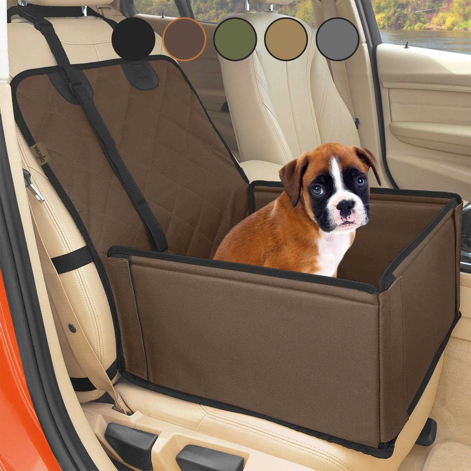 Wuglo Extra Stable Dog car Seat Robust car Dog Seat or Puppy car Seat for Small to Medium-Sized Dogs
