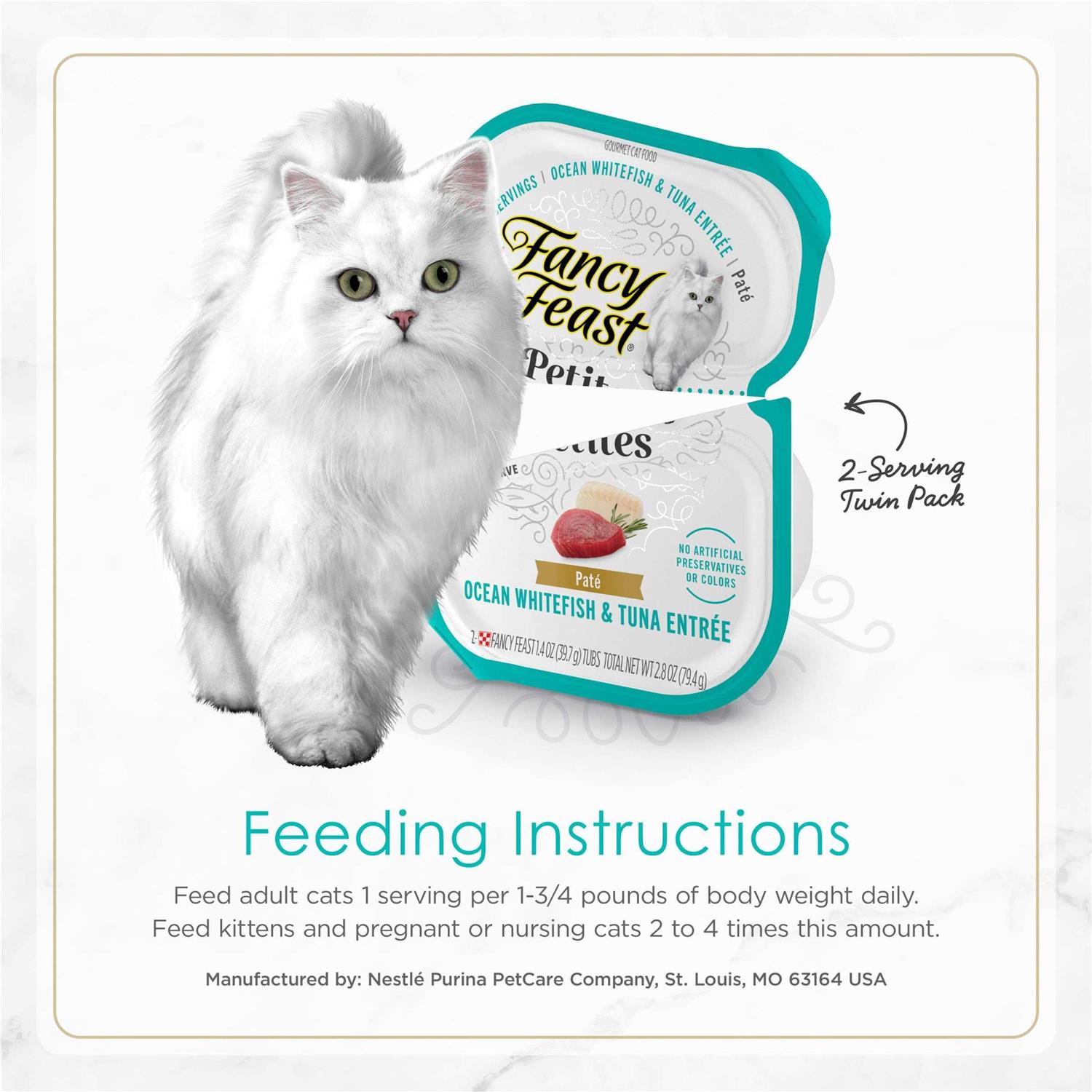 Fancy Feast Petites Ocean Whitefish & Tuna Pate Wet Cat Food