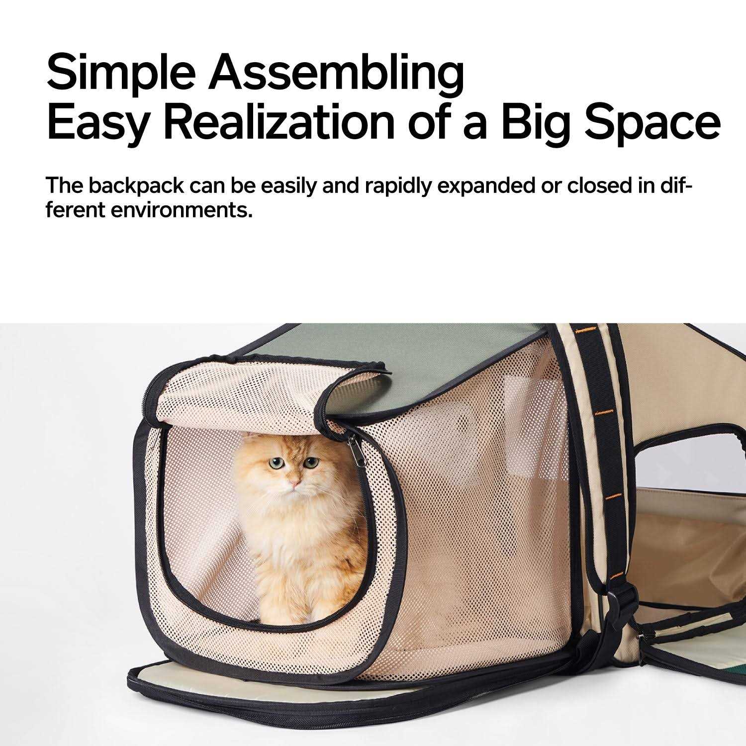 Pidan Expandable Travel Habitat Carrier For Cats and Small Dogs