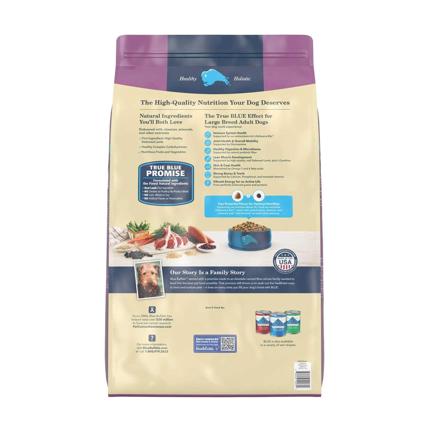 Blue Buffalo Life Protection Formula Large Breed Adult Lamb & Brown Rice Recipe Dry Dog Food