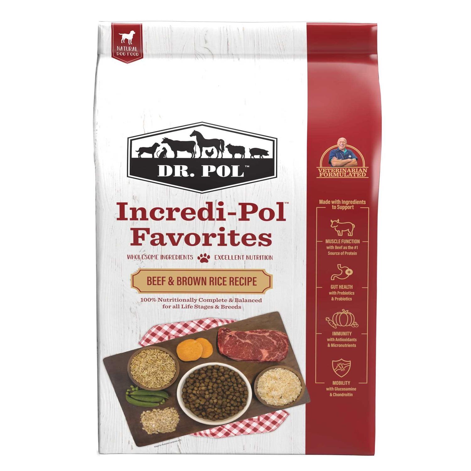 Dr. Pol Incredi-Pol Favorites Beef & Brown Rice Dog Food