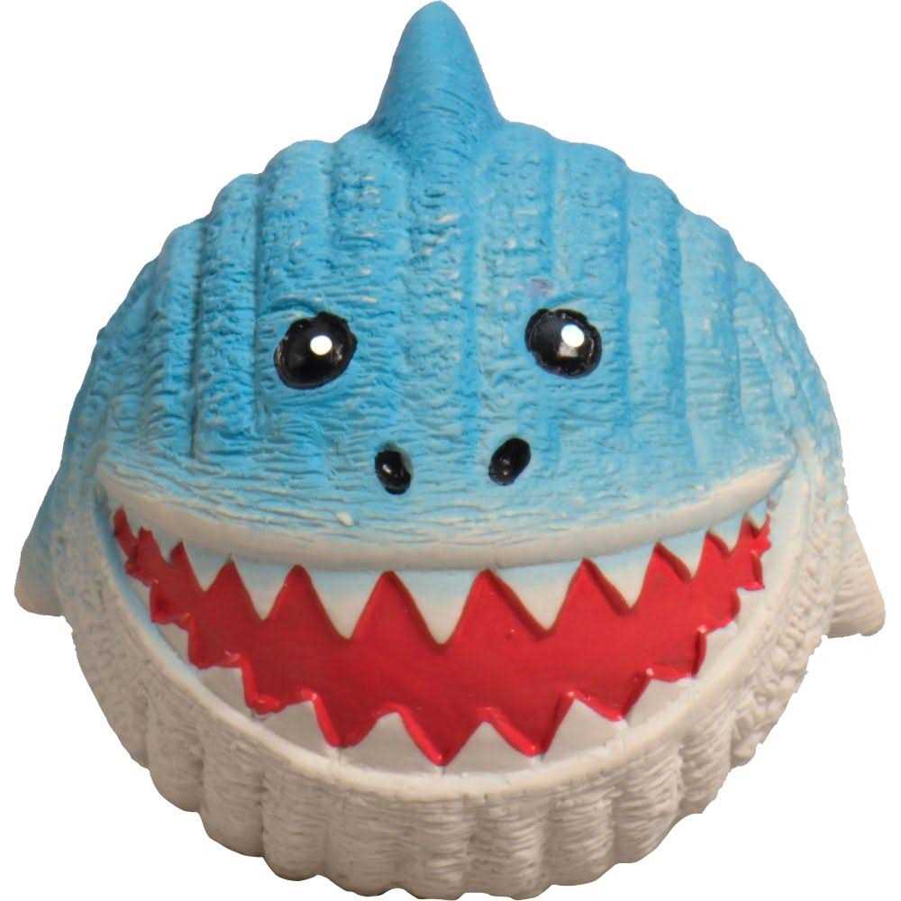 HuggleHounds Finn The Shark Ruff-Tex Ball Dog Toy