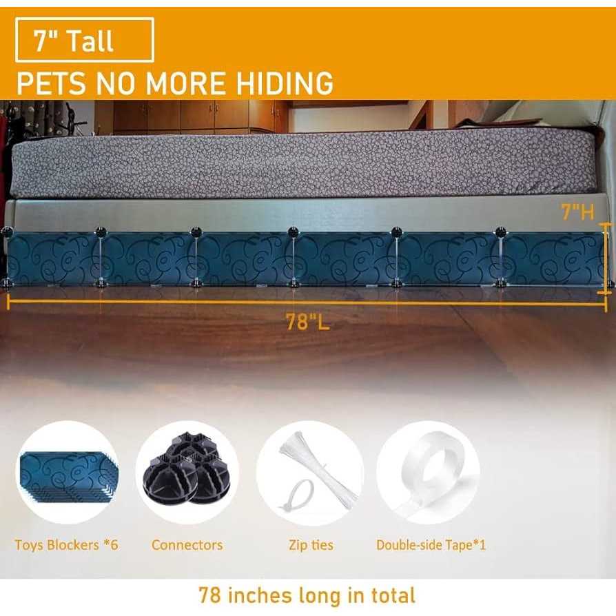 QIYIHOME Under Bed Blocker, Gap Bumper for Under Bed, Stop Things Going Under Bed or Sofa Couch