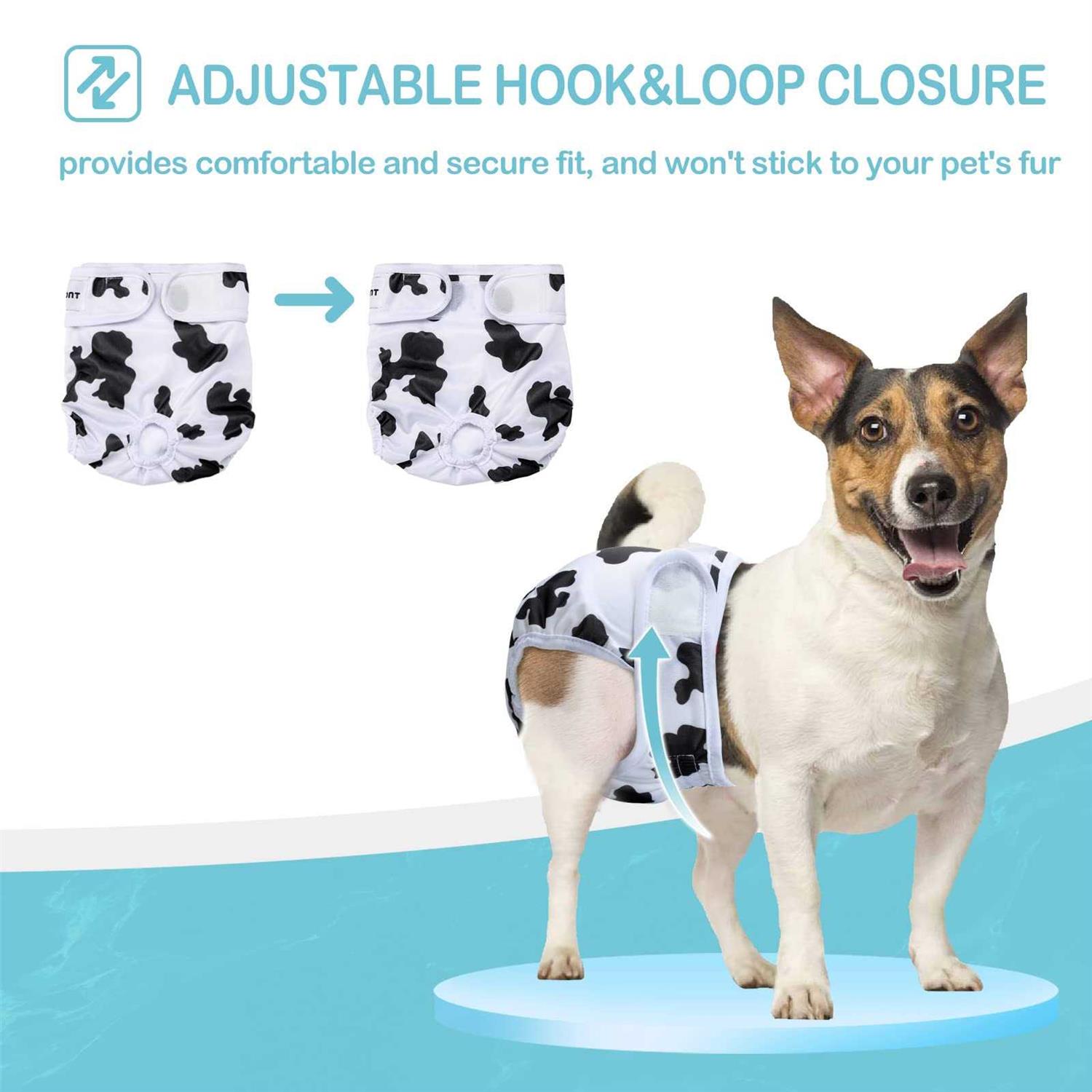 Avont 3 Pack Washable Female Dog Diapers Premium Reusable Highly Absorbent Doggie Diapers Wraps Durable Dog Diaper Cover