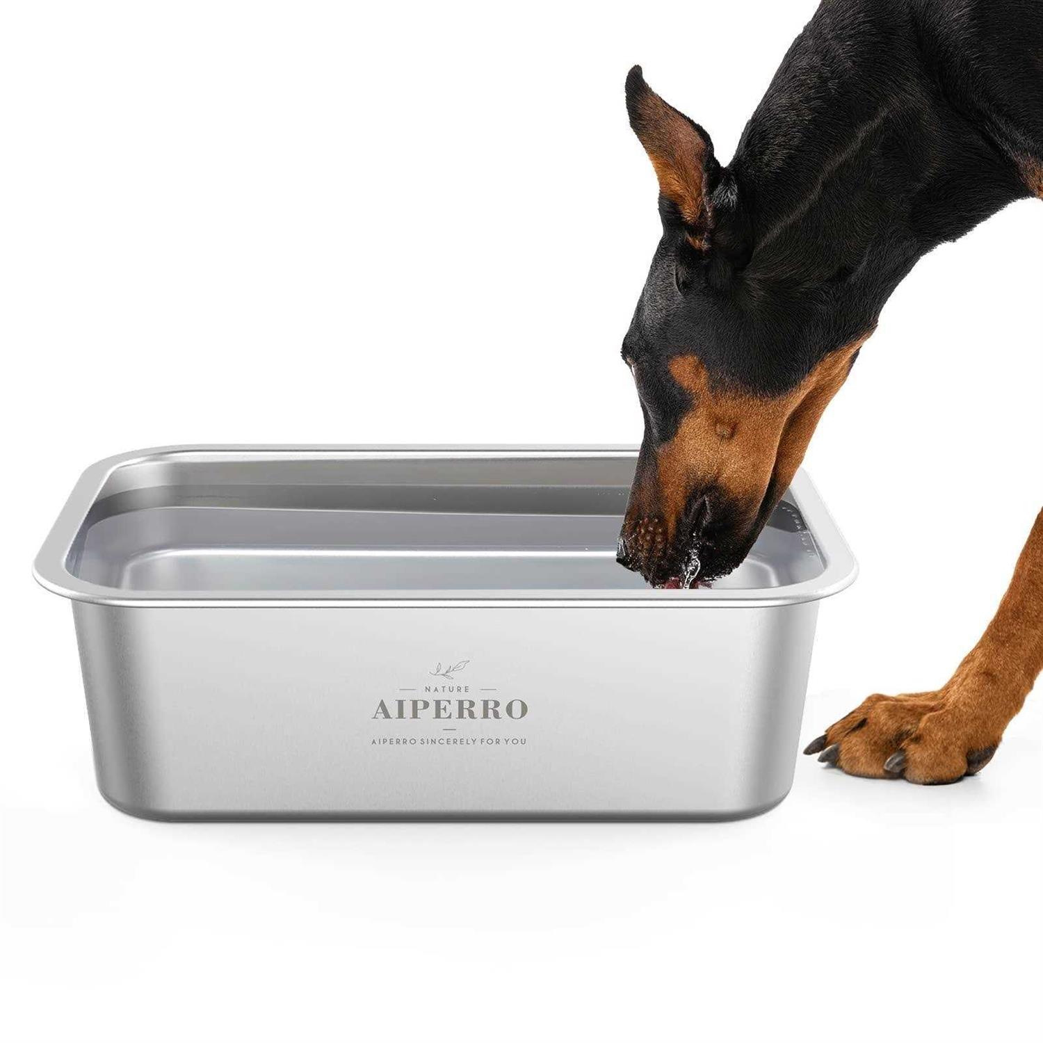 AIPERRO Stainless Steel Dog Bowls for Large Dogs