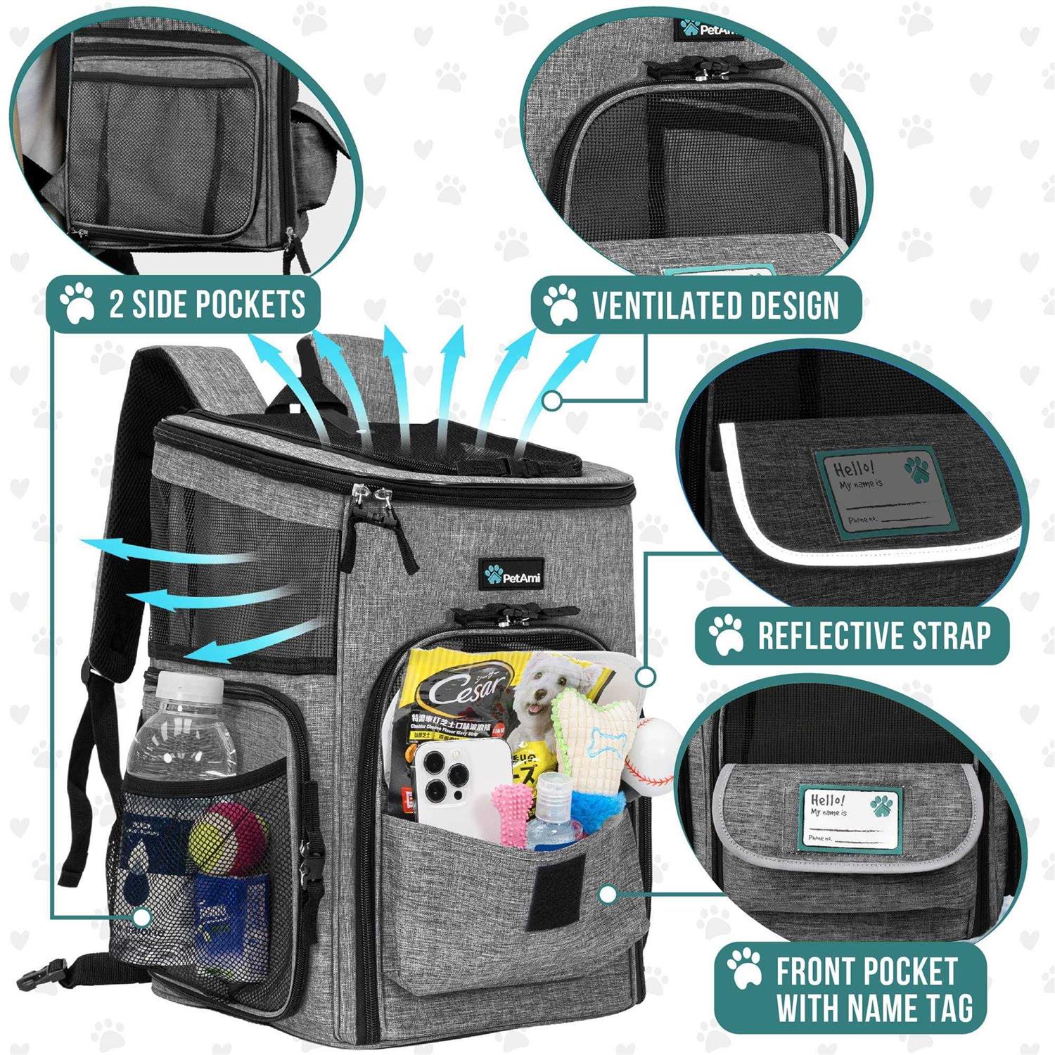 PetAmi Airline Approved Pet Carrier Backpack
