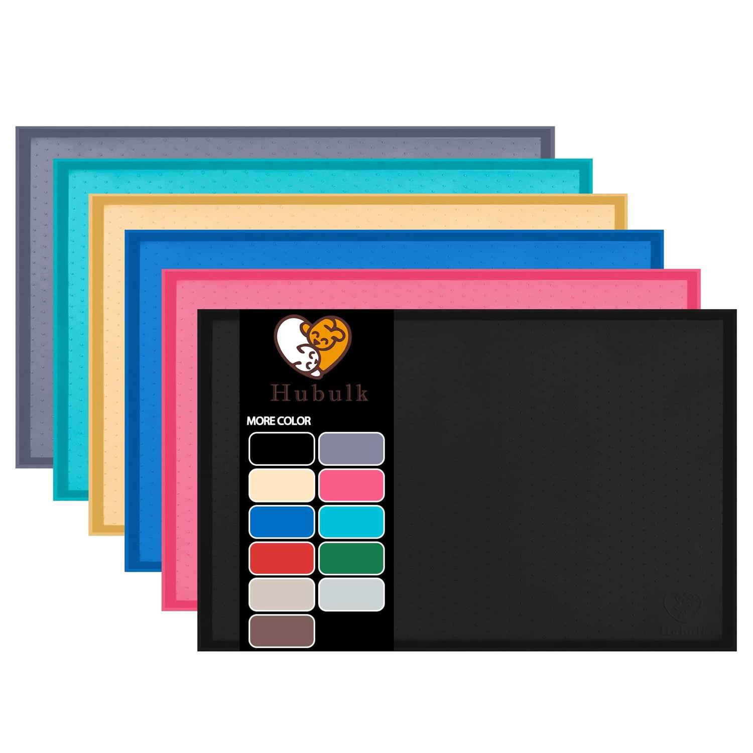 Hubulk Dog Feeding Mat,Silicone Pet Food and Water Bowl Placemat,Dishwasher