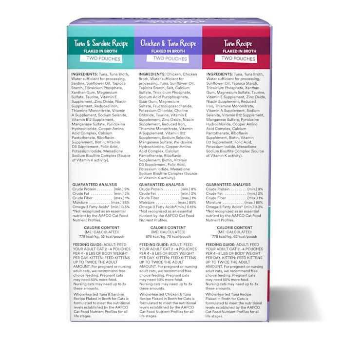 WholeHearted Grain Free Ocean Delights Flaked Wet Cat Food Variety Pack for All Life Stages