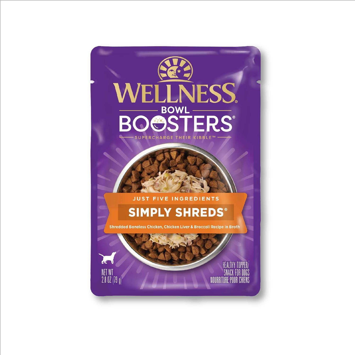 Wellness Core Simply Shreds Natural Grain Free Chicken Wet Dog Food Topper
