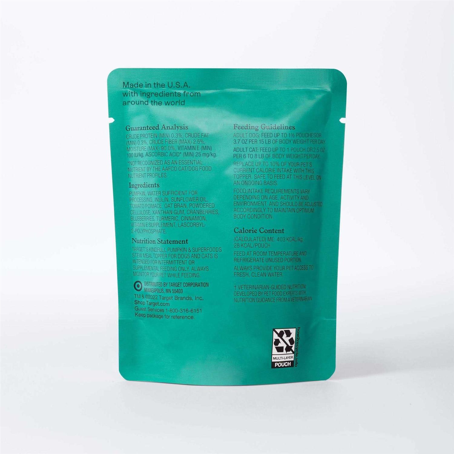 Kindfull Pumpkin & Superfood Puree Pouch Dog Treat