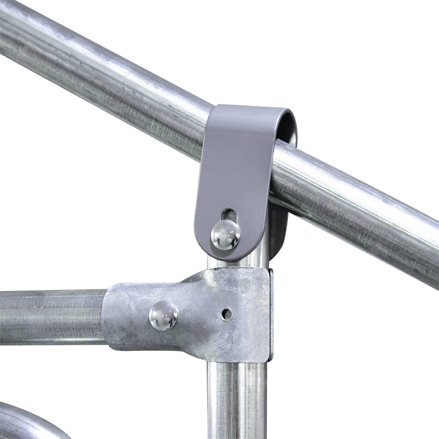 PawHut Large Metal Chicken Coop, Walk-in Poultry Cage Hen Playpen House with Cover and Lockable Door for Outdoor