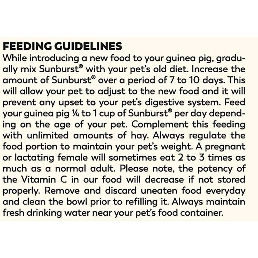 Higgins Sunburst Gourmet Guinea Pig Food