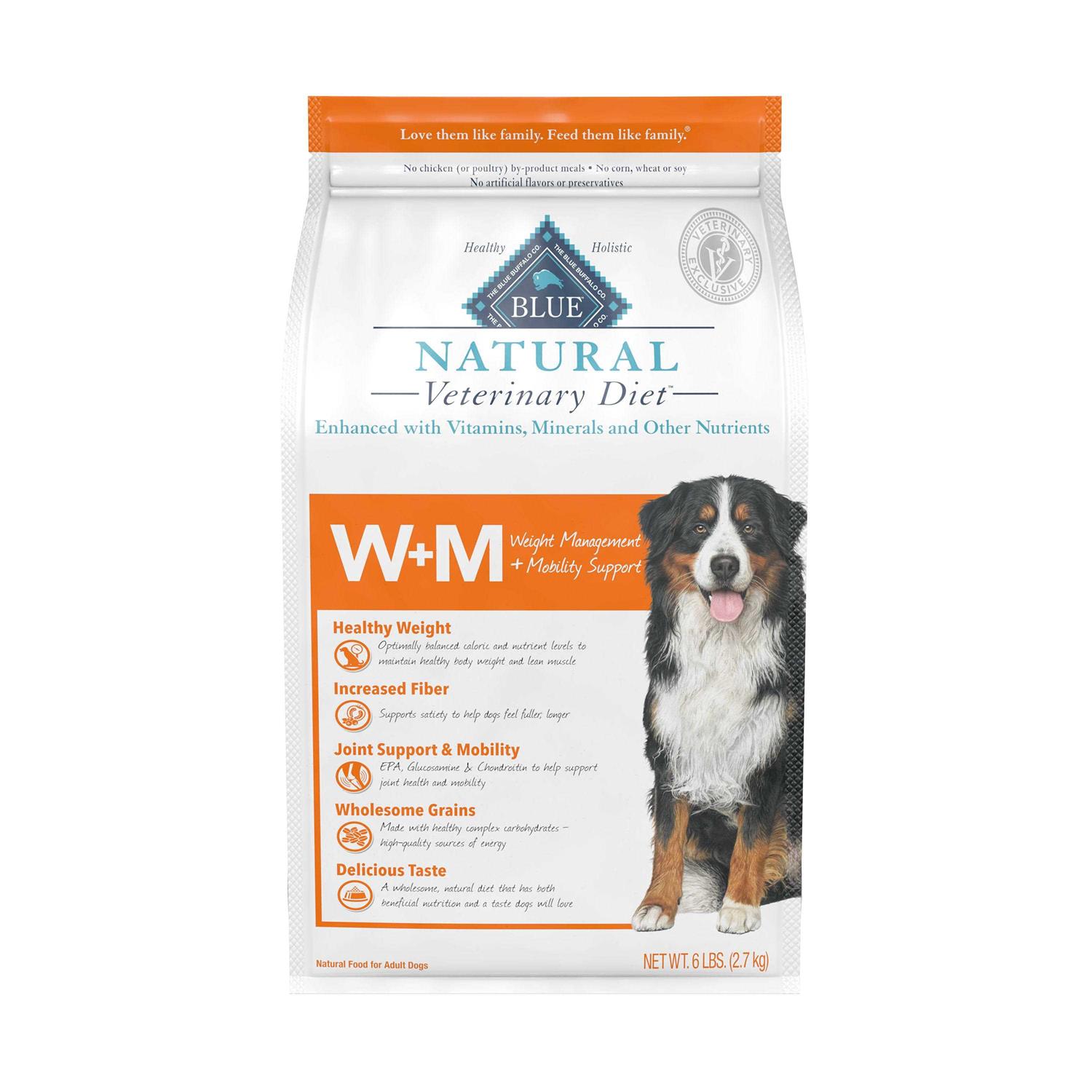 Blue Buffalo Natural Veterinary Diet W+M Weight Management + Mobility Support Dry Dog Food