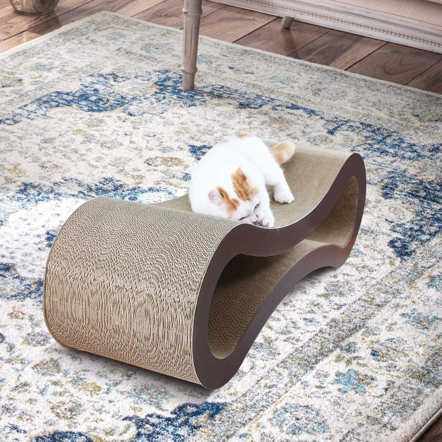 ScratchMe Cat Scratcher Cardboard Scratching Pad House Bed Furniture Protector