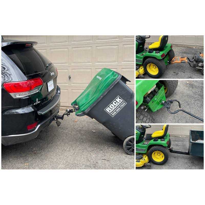 Garbage Commander Combo Hitch, Haul Pin Hitch, Handled Lawn and Garden Equipment, or Wheeled Garbage Cans