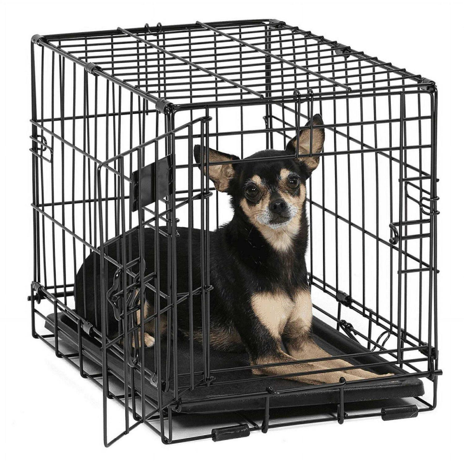 MidWest Homes for Pe Dog Crate MidWest ICrate XXS Folding Metal Dog Crate w/ Divider Panel