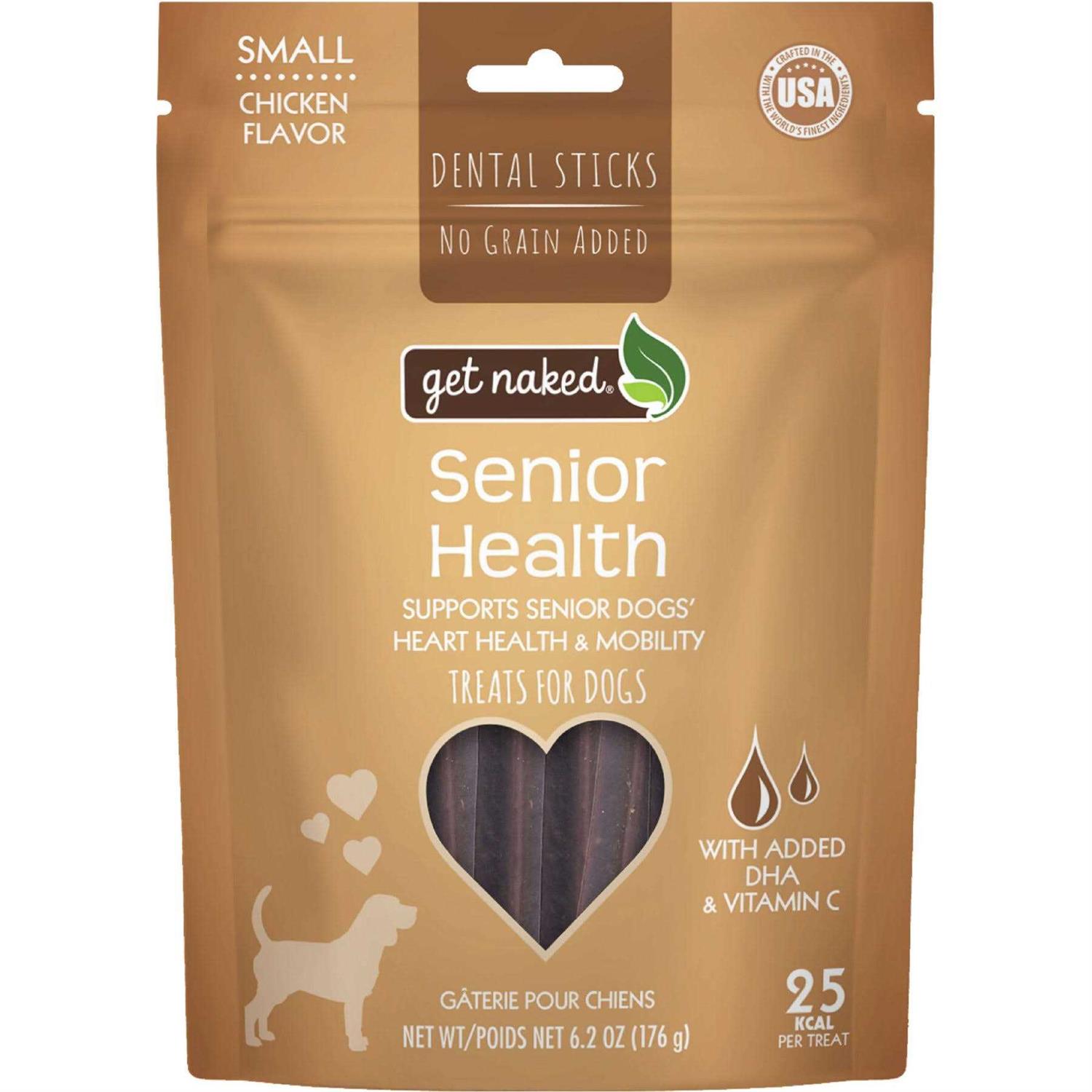 Get Naked Senior Health Dental Sticks Chicken Flavor Grain-Free Dog Treats