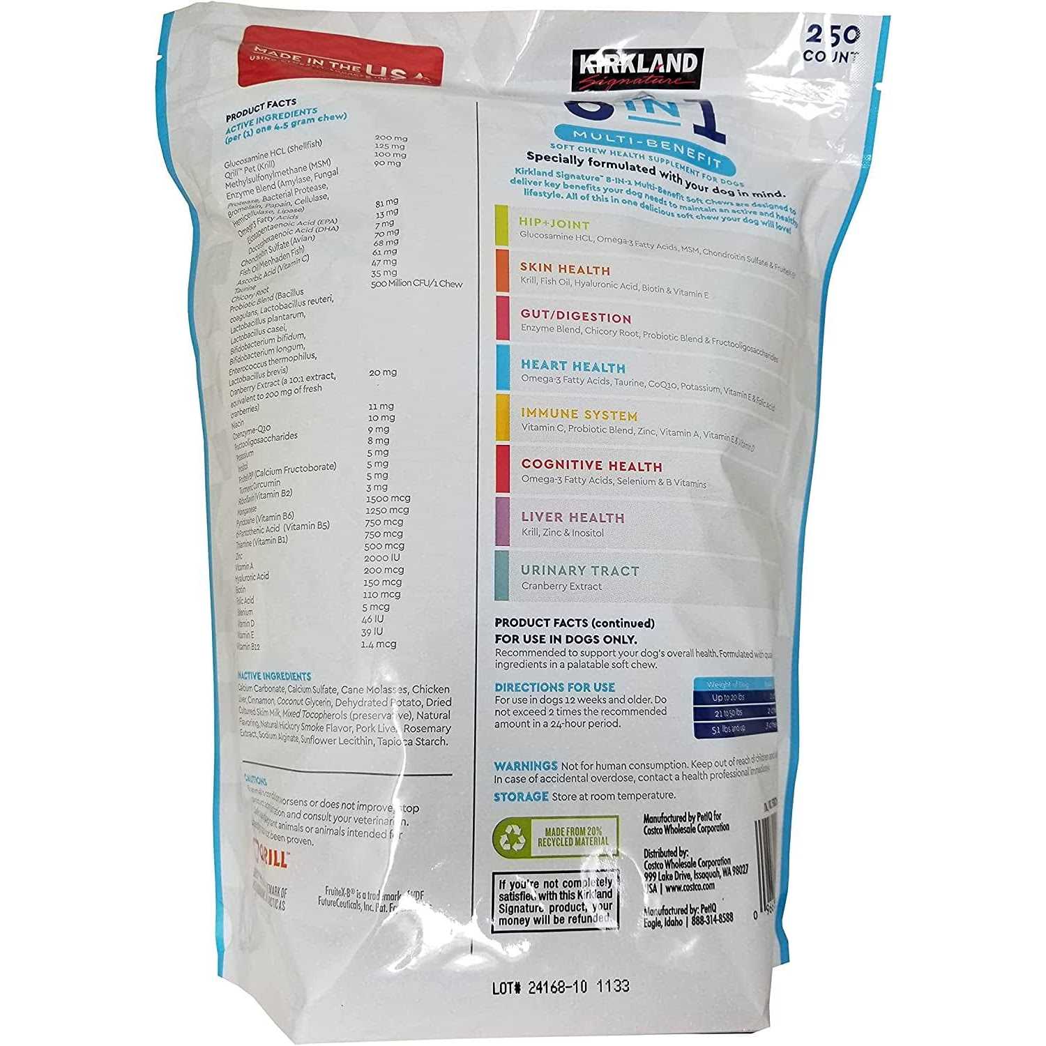 Kirkland Signature 8 in 1 Multi Benefit Soft Chew for Dogs