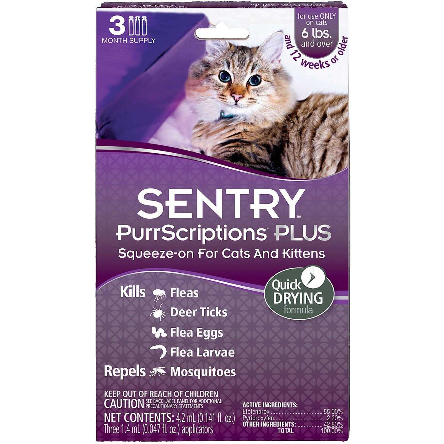 Sentry PurrScriptions Plus 01981 Flea and Tick Squeeze-On
