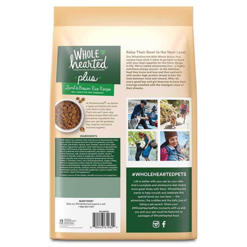 WholeHearted Plus Brown Rice Recipe with Whole Grains Dry Dog Food