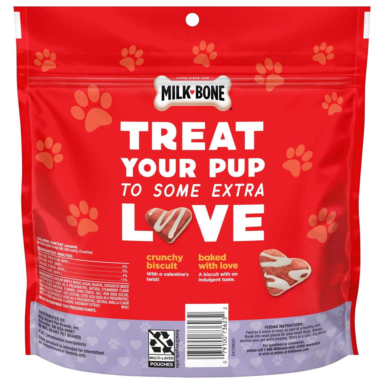 Milk-bone Pawberries & Crme Strawberry Flavored Dog Biscuits