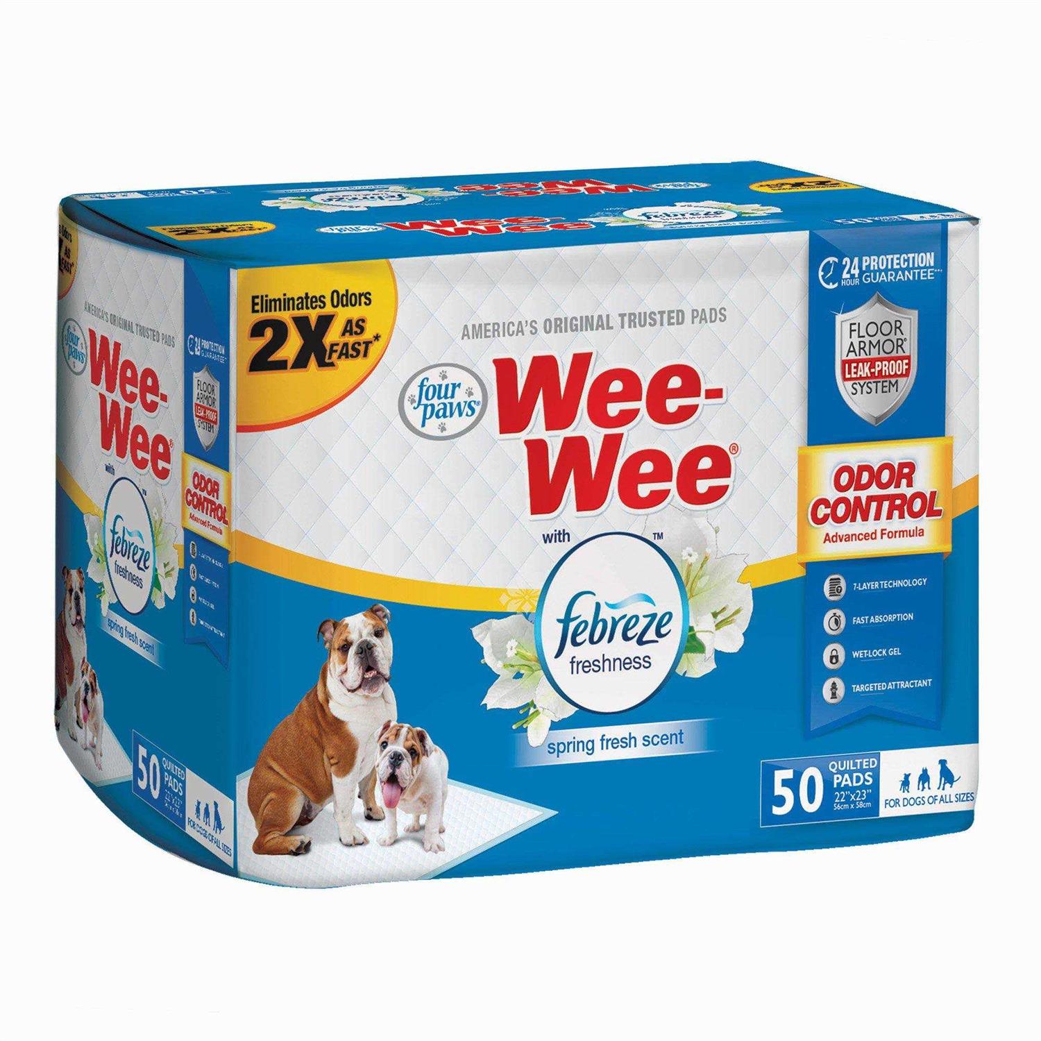 Four Paws Wee-Wee Febreze Freshness Odor Control Pads