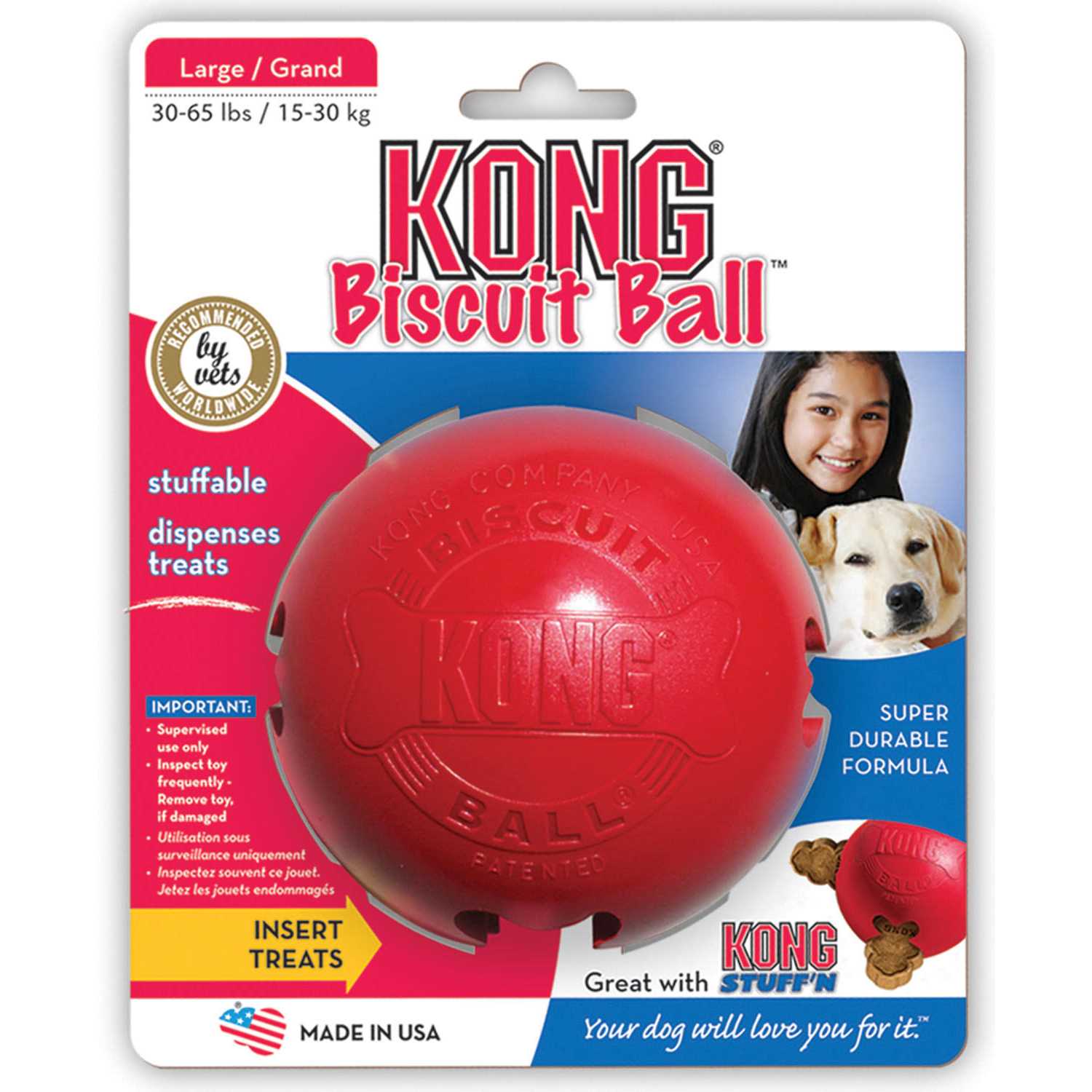 KONG Biscuit Ball Dog Toy