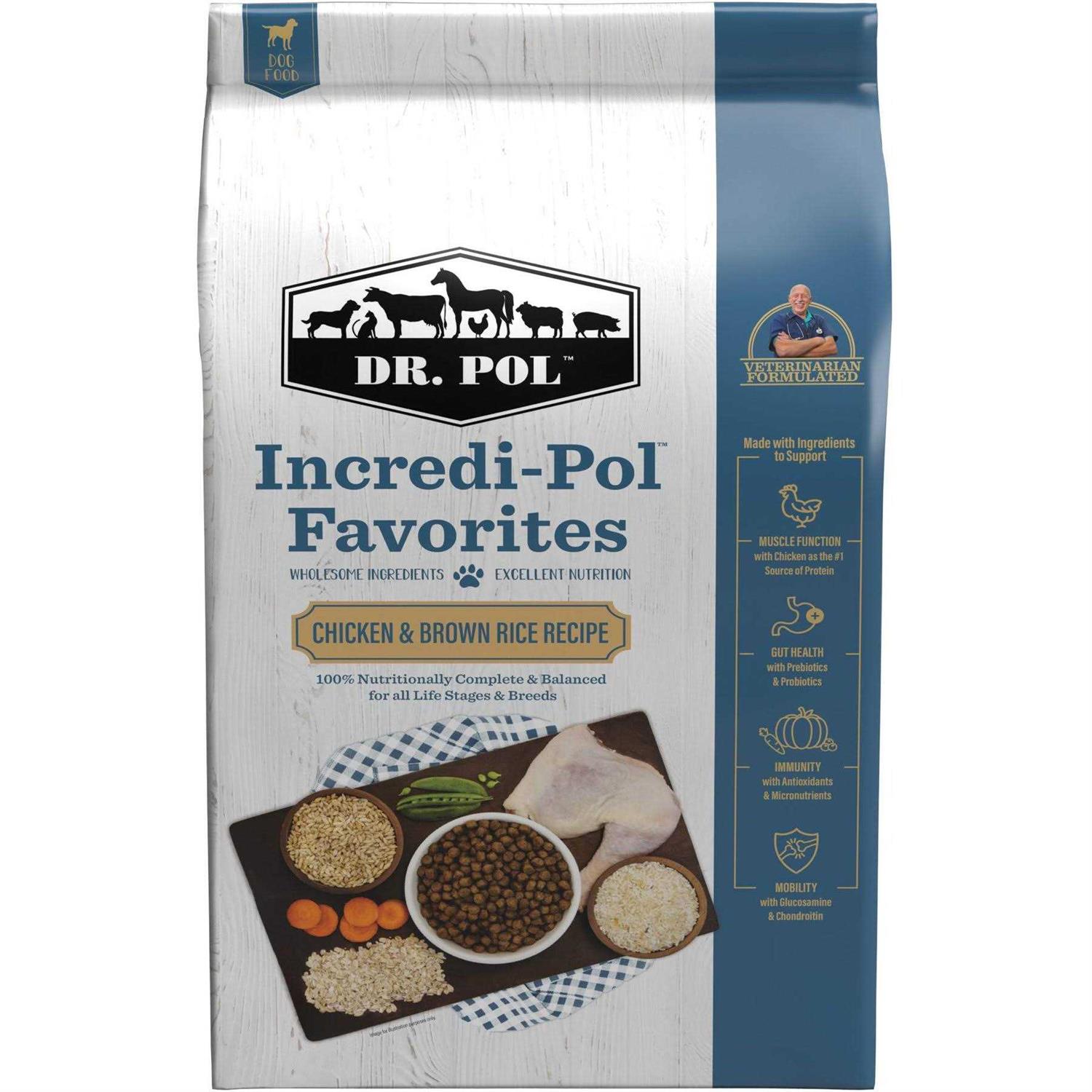 Dr. Pol Incredi-Pol Favorites Chicken & Brown Rice Dog Food