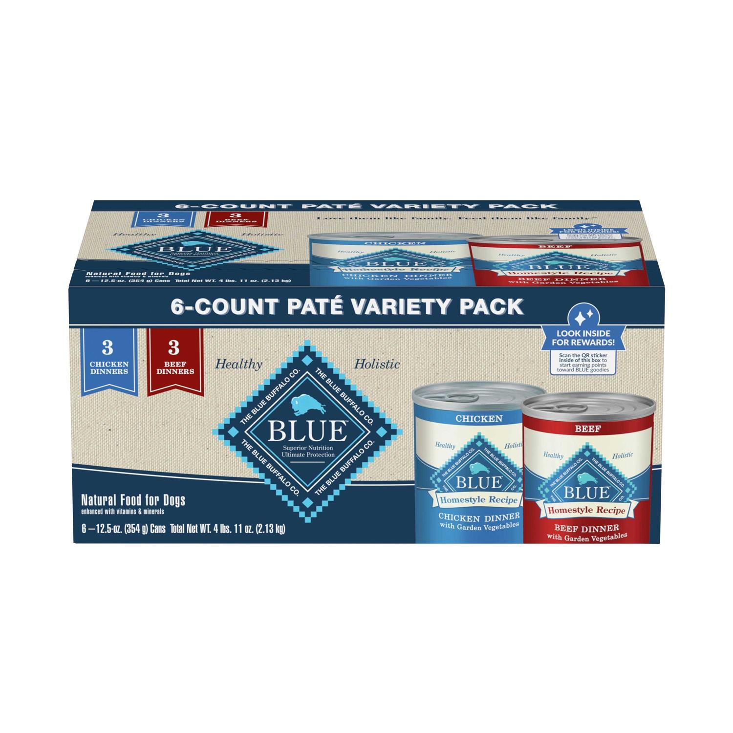 Blue Buffalo Homestyle Recipe Variety Pack Wet Dog Food