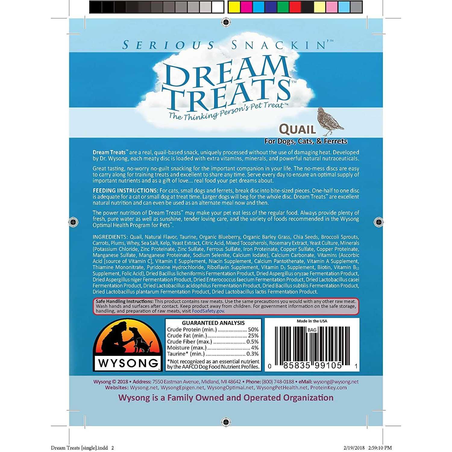 Wysong Dream Treats Dogs/Cats/Ferrets
