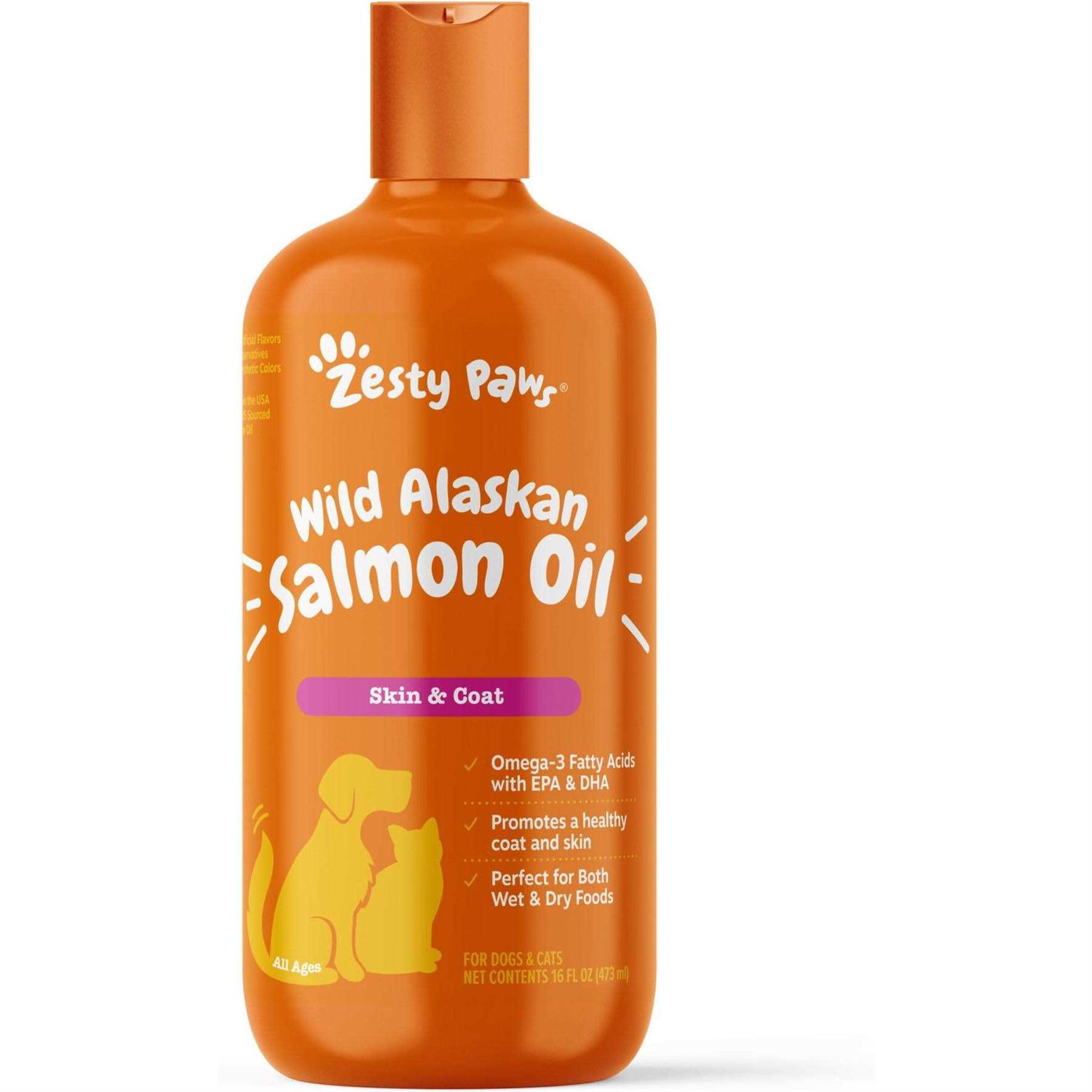 Zesty Paws Wild Alaskan Salmon Oil for Dogs & Cats