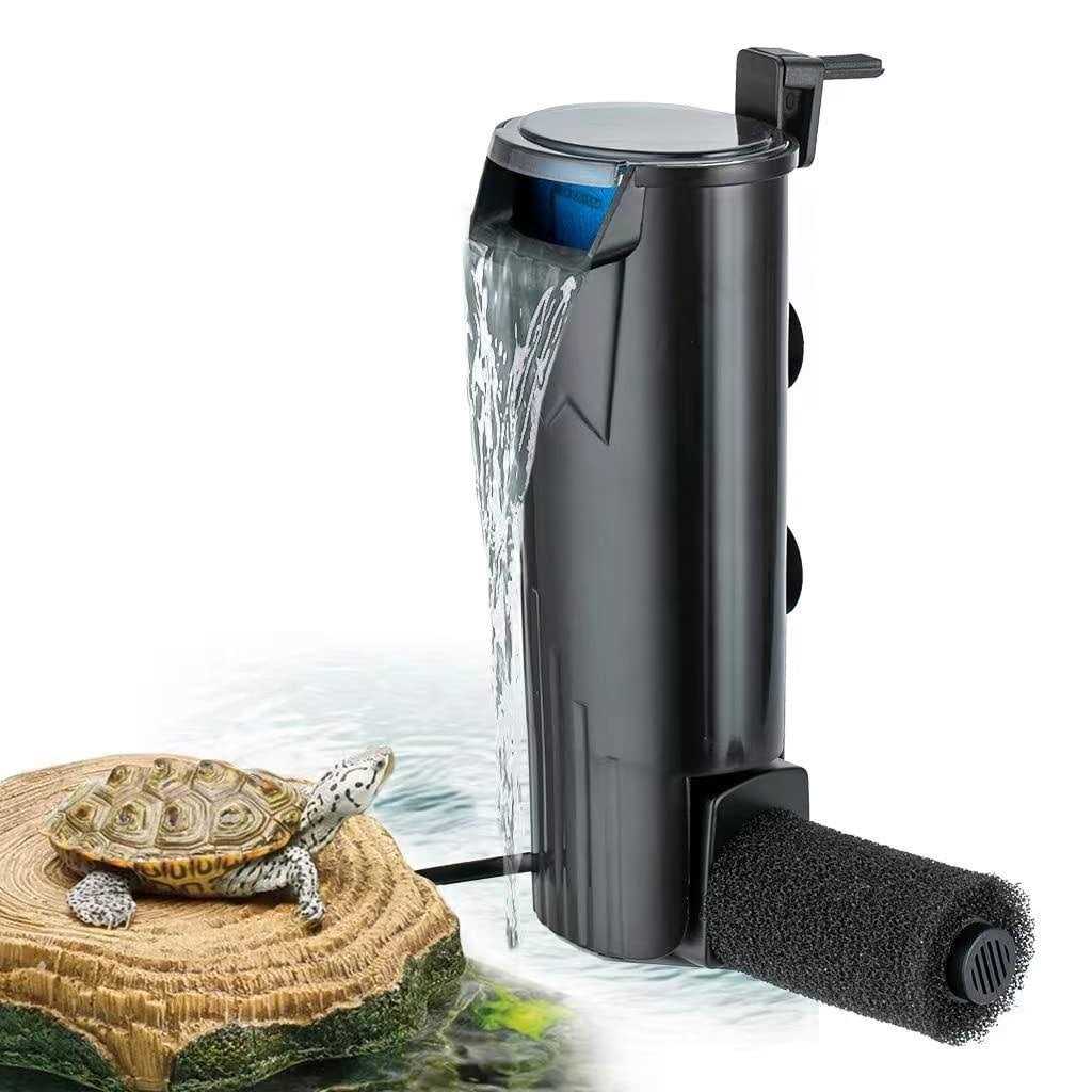 TechnologyMatter Turtle Filter Submersible Low Water Level Waterfall Filter Turtle Tank Aquarium Filter