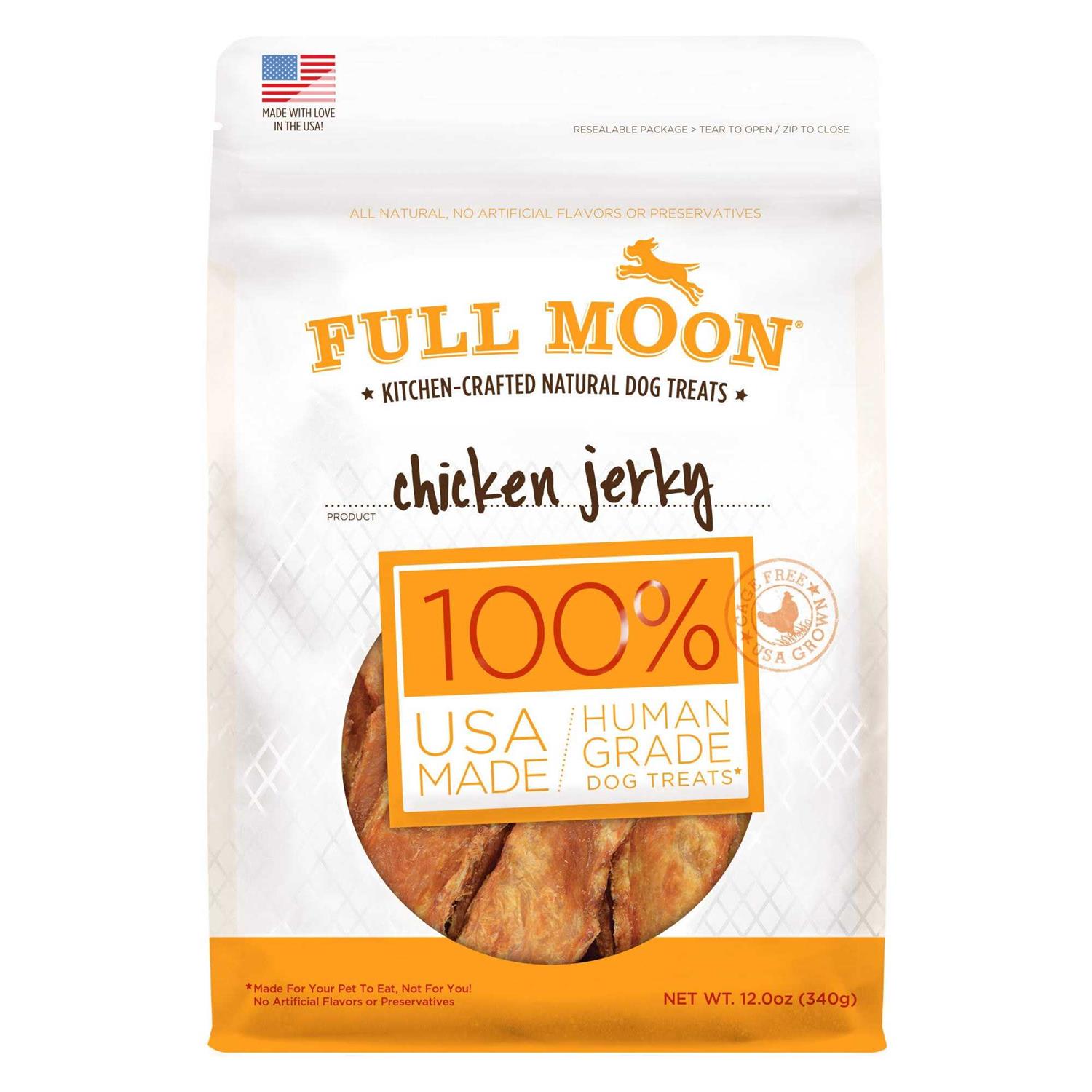 Full Moon All Natural Human Grade Dog Treats Chicken Jerky
