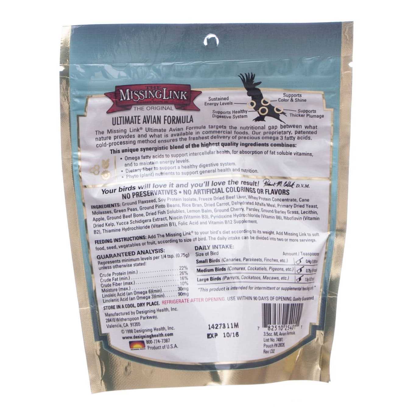 The Missing Link Ultimate Avian Formula