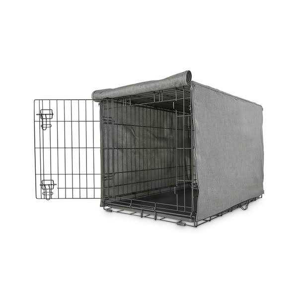 EveryYay Happy Place Blackout Grey Dog Crate Cover